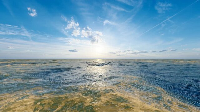 Sailing across the vast Pacific Ocean(produced by Lumion,not AI-generated)