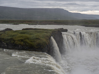 The waterfall Godafoss in Iceland