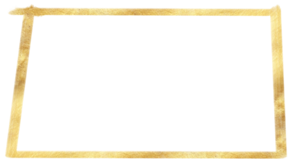 gold sparkle border on transparent background
