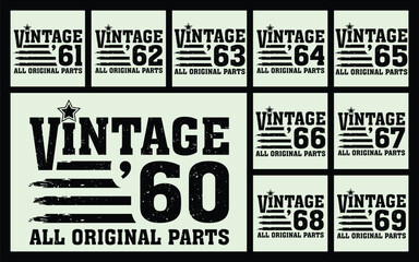 Vintage 1960 all original parts