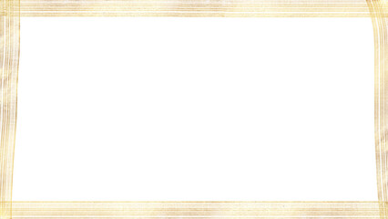 luxurious golden foil stain sparkle border on  transparent background,