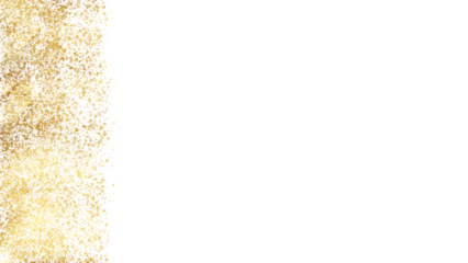 gold sparkle border on transparent background