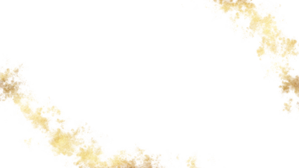 gold sparkle border on transparent background