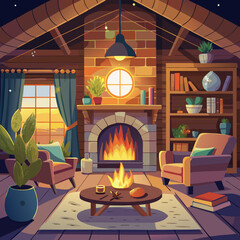 Fireplace and Warm Ambience