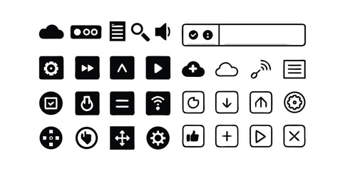Digital Interface & App UI Icons Pack | Web, Mobile, Dashboard, and Settings Vector Set | Minimal Line & Solid Style