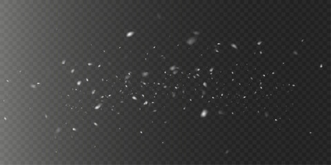 White Snowflake Banner PNG Falling Snow Illustration.