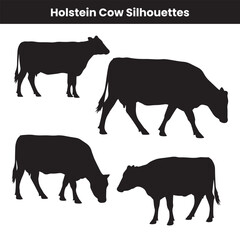 Holstein Cow Silhouettes