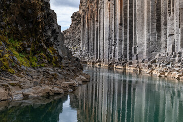  canyon Studlagil and river in Iceland