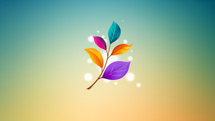 abstract leaves wallpaper for desktops, Generative AI