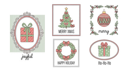 Holiday Greetings A Charming Collection of Festive Icons for Christmas