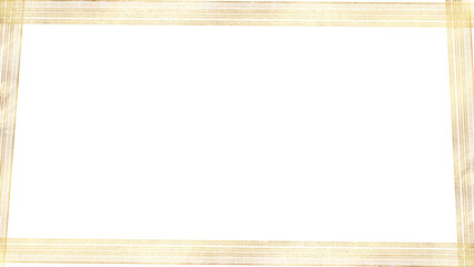 golden  glitter particle sparkle border on transparent background 