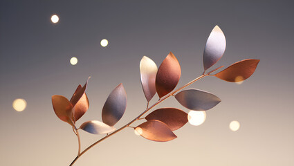 abstract leaves wallpaper for desktops, Generative AI