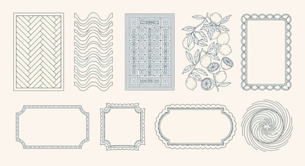 Elegant Decorative Border Collection Frames, Patterns, and Floral Motifs