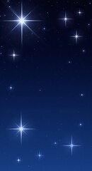 Obraz premium Sparkling night sky filled with bright twinkling stars and celestial light effects against a deep blue gradient background