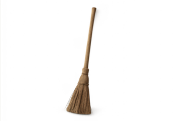 Traditional wooden broom cleaning tool for household use