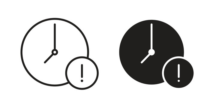 Alarm exclamation icon for template. Icon vector graphic set