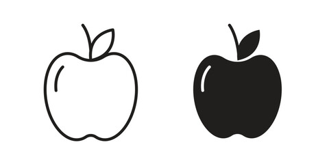 Apple icon for template. Icon vector graphic set