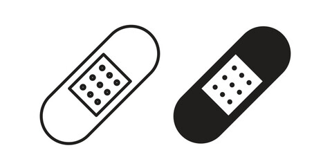 Band aid icon for template. Icon vector graphic set