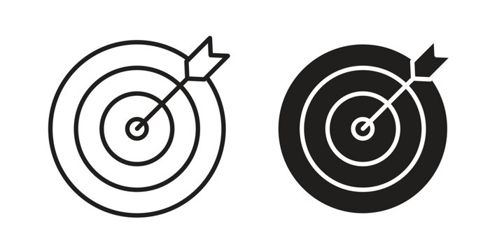 Bullseye icon for template. Icon vector graphic set
