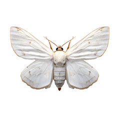 Majestic White Moth in Natural Setting - High Quality Image for Design Projects
