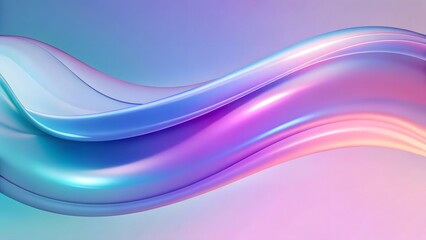 Abstract flowing iridescent wave of light and color in soft gradients