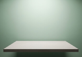 A Clean Minimalist Modern Shelf Displaying A Subtle Textured Wall With Ambient Lighting For Product Showcase Or Decoration