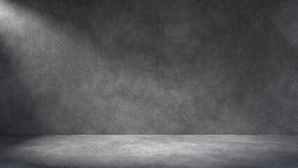 Empty wall. Concrete wall and floor with lights , empty space for your design. Digital generating image.