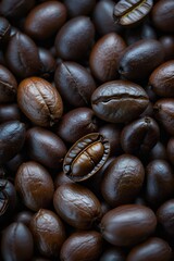 this is a close up of a pile of coffee beans