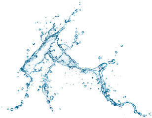 Water splash isolated