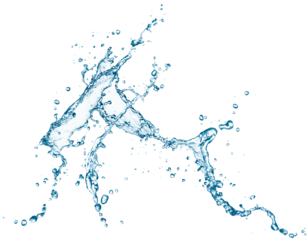 Water splash isolated