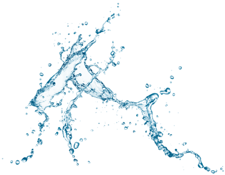 Water splash isolated