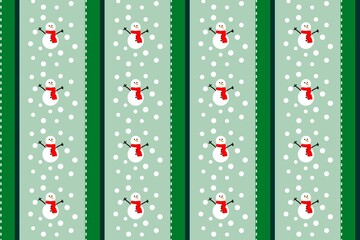 A winter-themed pattern with smiling snowmen and white snow dots on a grayish background, creating a cheerful holiday vibe.