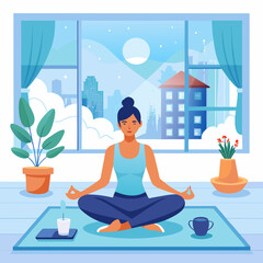 Winter Morning Yoga at Home