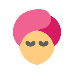 glowing skin flat icon