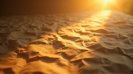 Golden desert landscape glistening under the scorching sun, a warm and inviting scenic expanse for adventure travel and exploration marketing campaigns