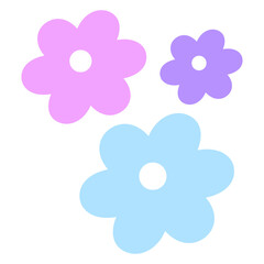 Cute Pastel Simple Flower Arrangement Blossom Floral Design Illustration