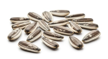 Sunflower Seed, Seed on White