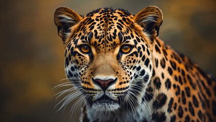 Obraz premium Leopard head color painting pattern, vintage seamless design with an artistic touch