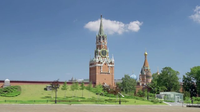 Spasskaya Tower and St. Basil&rsquo;s Cathedral, Moscow, Russia