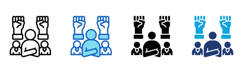 Leadership Empowerment icon Multi Style Vector Illustration