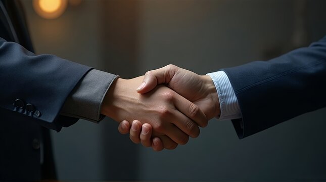 Professional handshake seals a deal, signifying trust and partnership in a modern business environment, creating lasting success.