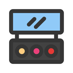 eyeshadow flat line icon
