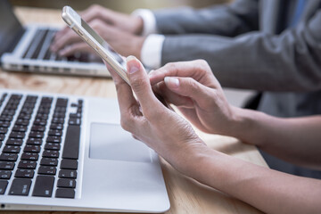 Business People Analyzing Statistics Financial Concept