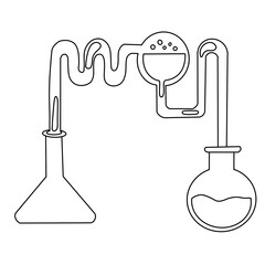 set of laboratory glassware