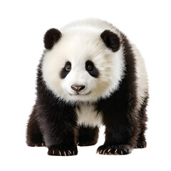 Adorable Giant Panda on White Background - Isolated Cute Bear Photo