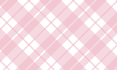 Fototapeta premium pink and white plaid seamless pattern, picnic tablecloth style background design