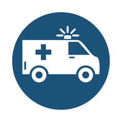 Silhouette ambulance icon isolated on transparent background © JPG, PNG STOCK