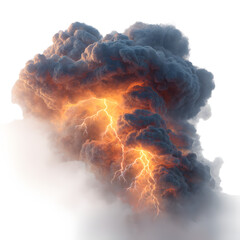 Intense Dramatic Dark Grey Black Smoke Storm Clouds Background