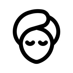 glowing skin line icon