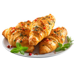 Delicious Freshly Baked Croissants with Herbs and Spices for Food Lovers